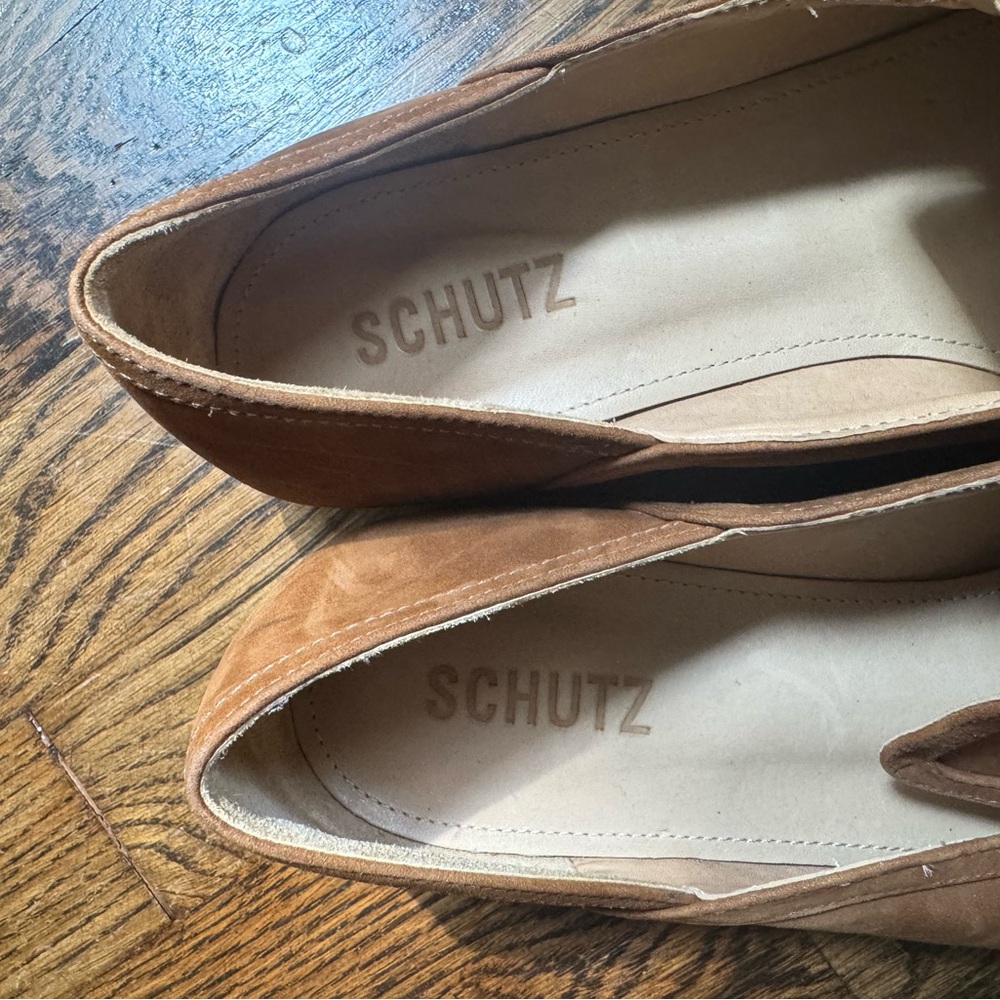Schutz Suede Loafers Cognac Brown size 9 FIRM PRICE - Picture 10 of 10